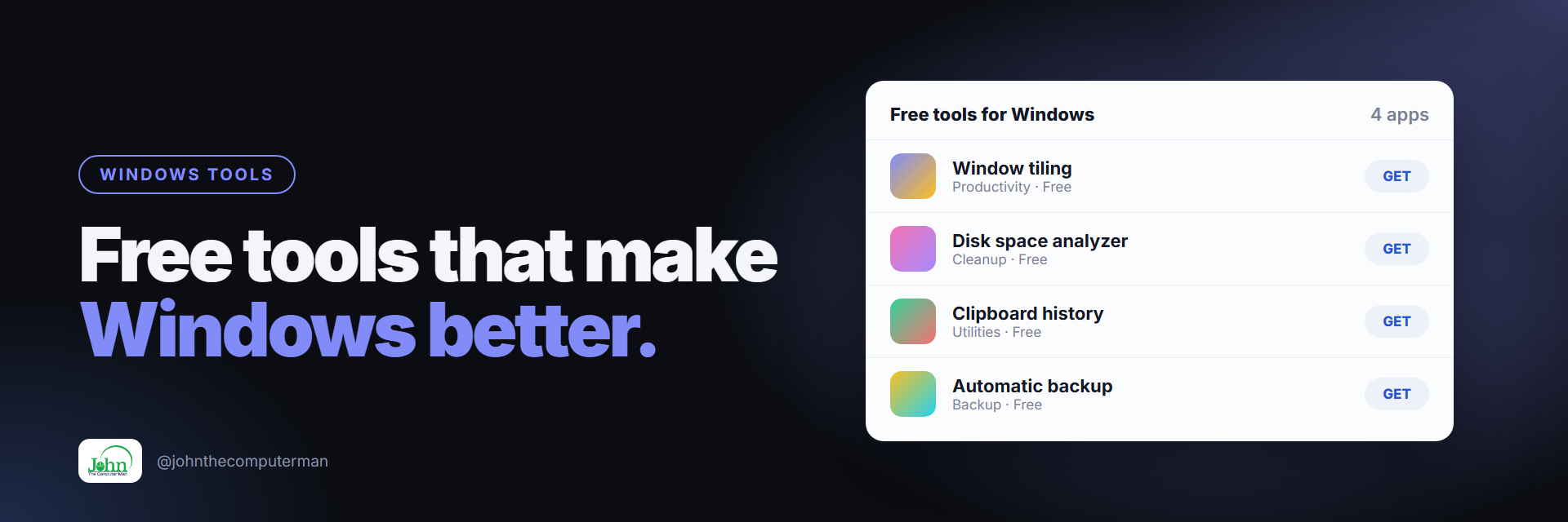 Windows tools