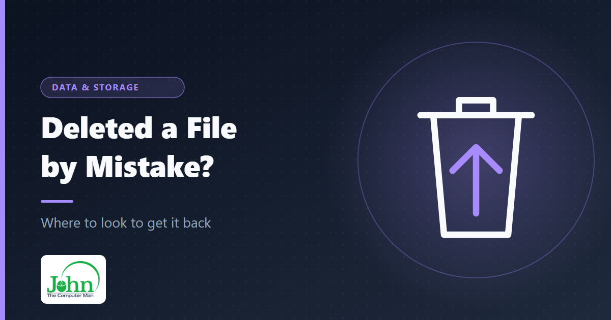 Illustration of a trash can with an arrow pointing up, representing file recovery