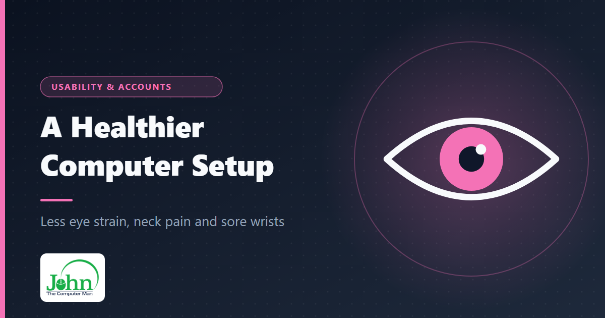 Illustration of an eye, representing screen-related eye strain