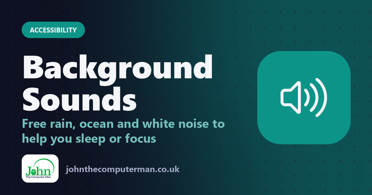 Background Sounds: Free rain, ocean and white noise to help you sleep or focus
