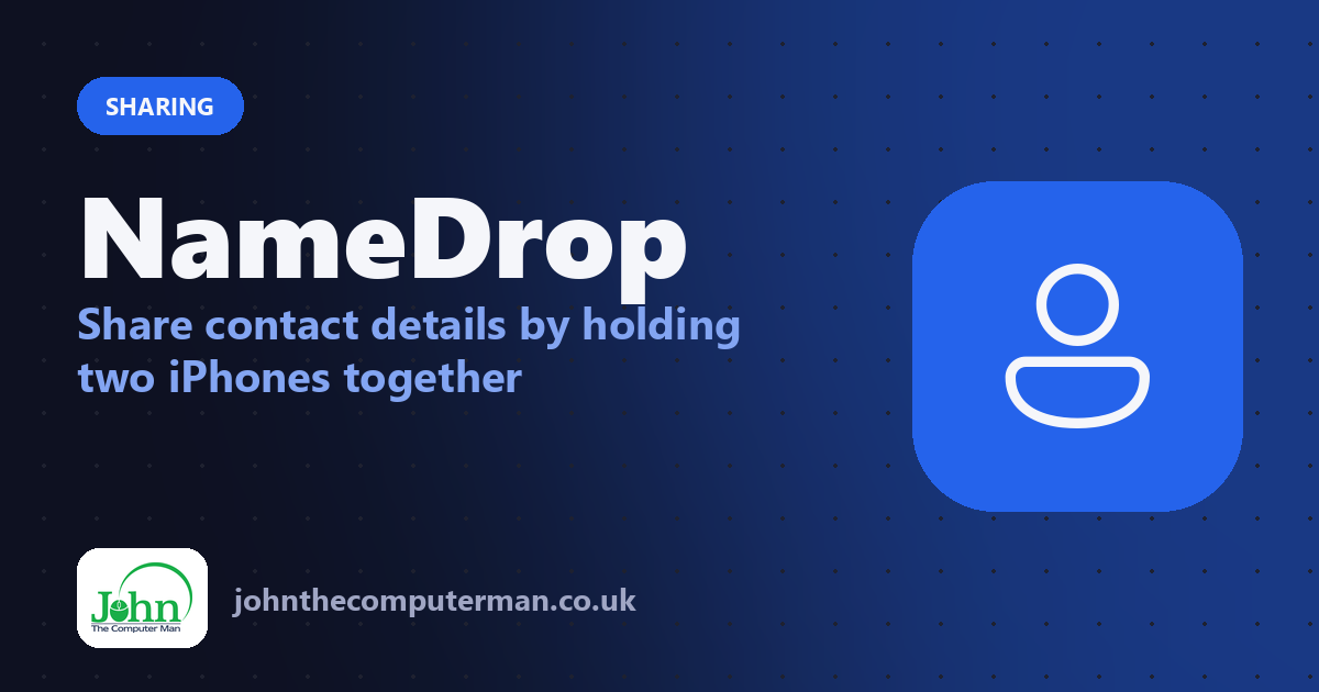 NameDrop: Share contact details by holding two iPhones together