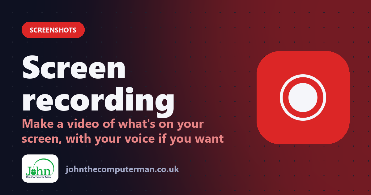 Screen recording: Make a video of what's on your screen, with your voice if you want