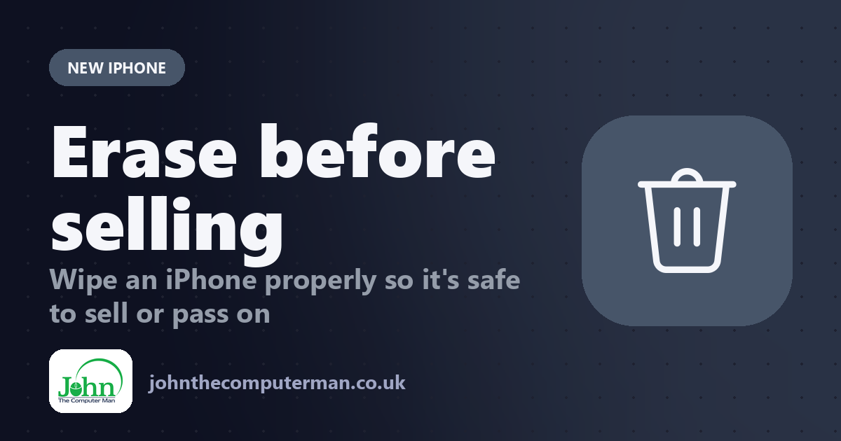 Erase before selling: Wipe an iPhone properly so it's safe to sell or pass on